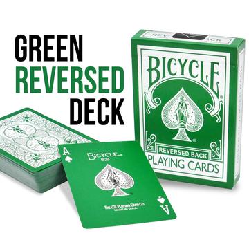 Reversed Back Bicycle Deck - Green, Magic Makers