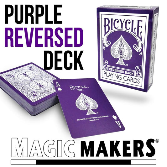 Reversed Back Bicycle Deck - Purple, Magic Makers