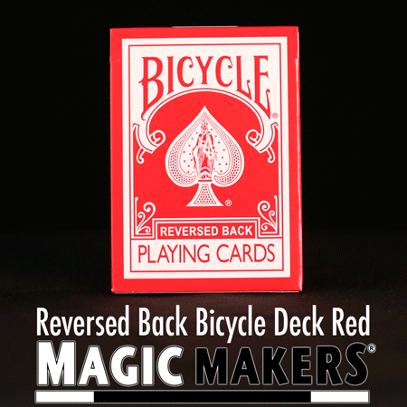Reversed Back Bicycle Deck - Red, Magic Makers