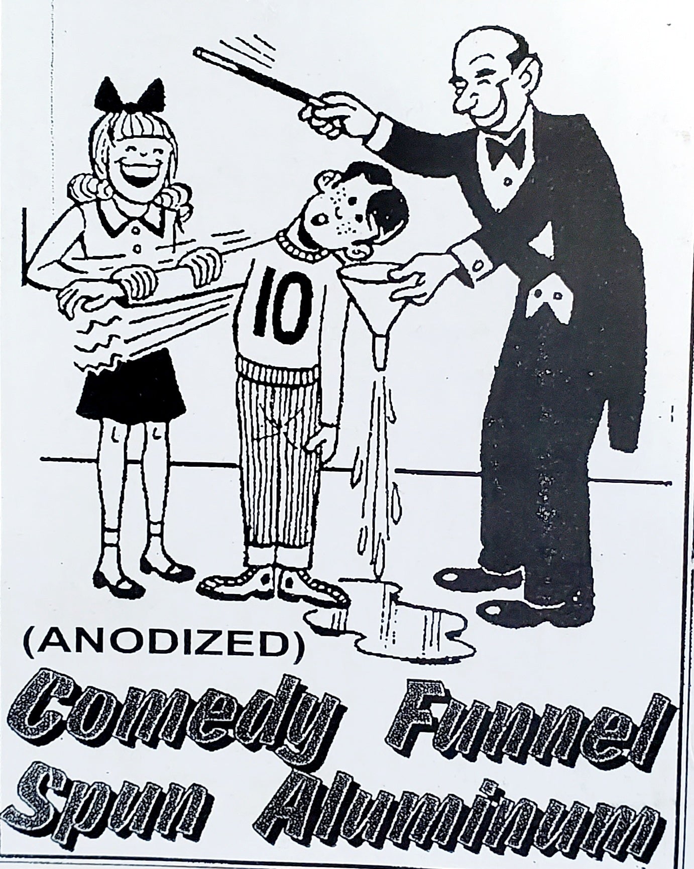 Entonnoir comique, aluminium, d'occasion