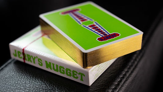 Gilded Vintage Feel Jerry&#039;s Nuggets, Green Playing Cards