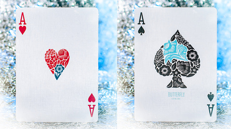 Butterfly Seasons Marked Playing Cards, Winter by Ondrej Psenicka
