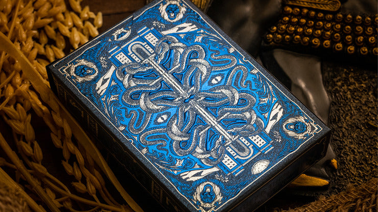 Babylon, Cerulean Blue Playing Cards by Riffle Shuffle, on sale