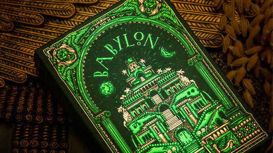 Babylon, Forest Green Playing Cards by Riffle Shuffle, on sale