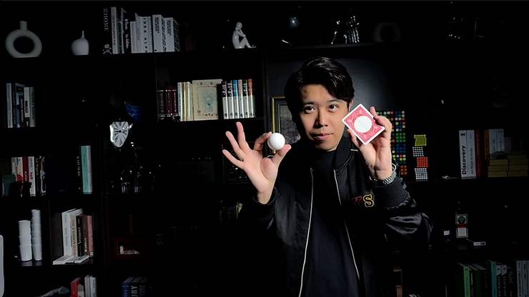 Ball on Card (Red) by Bond Lee & MS Magic