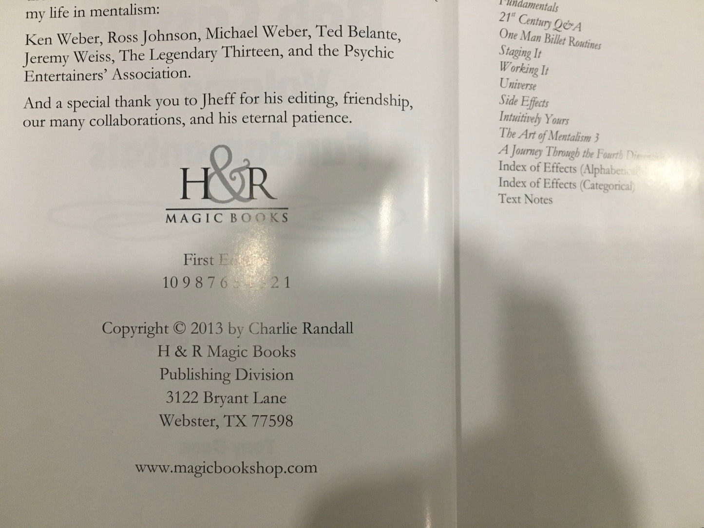 The Artful Mentalism of Bob Cassidy VOL. 2