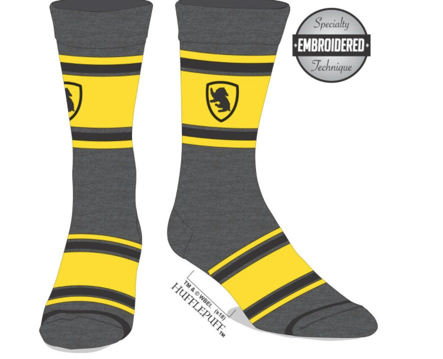 HARRY POTTER - Équipage décontracté pour hommes avec écusson brodé de Poufsouffle