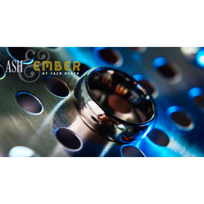 Frêne et braise argent courbé taille 11, 2 anneaux par Zach Heath*