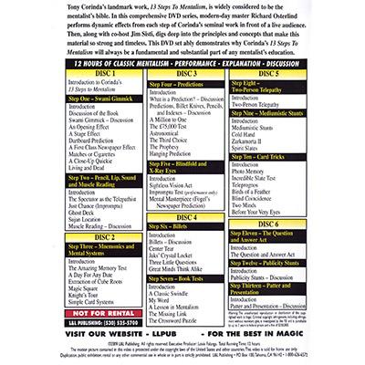 13 étapes vers le mentalisme, 6 DVD de Richard Osterlind