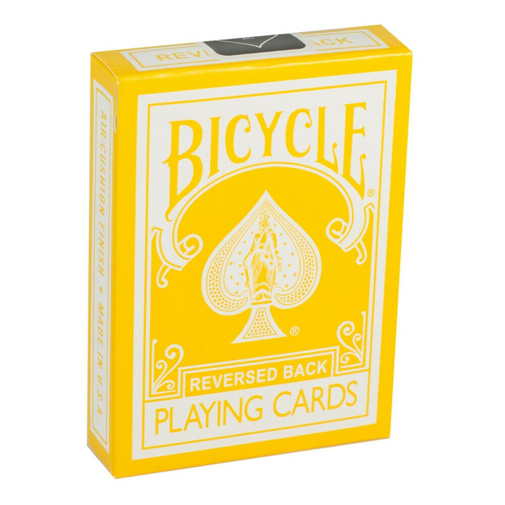 Reversed Back Bicycle Deck – Yellow, Magic Makers