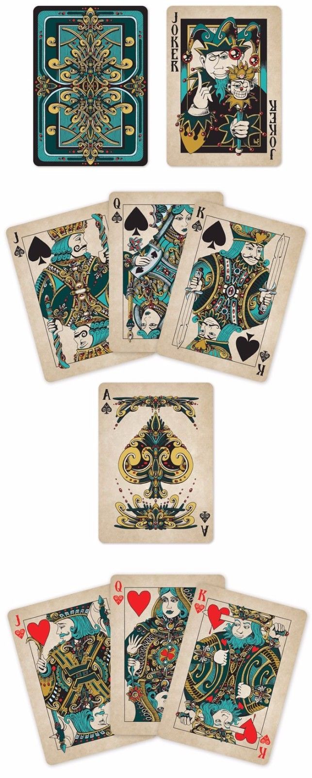 Royal Pulp Playing Cards, Green