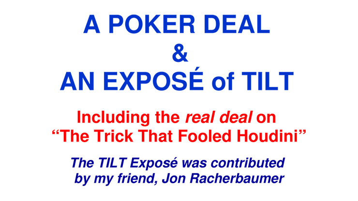 A Poker Deal & An Exposé of TILT by Paul A. Lelekis - ebook