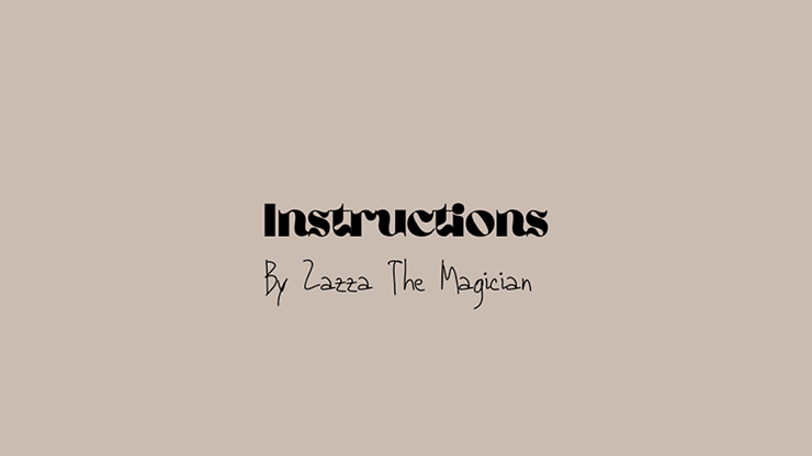 INSTRUCTIONS by Zazza The Magician - Video Download