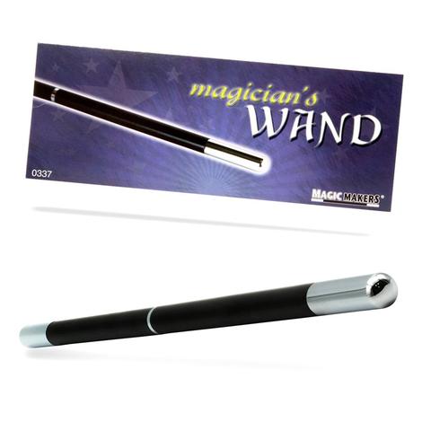 Magician's Pro Wand (Black w/Chrome Tips)