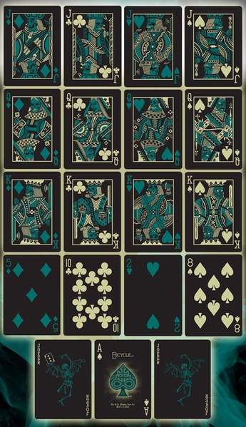 Brimstone Bicycle Playing Cards, Aqua