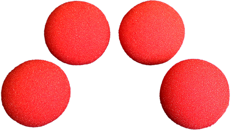 2 inch High Density Ultra Soft Sponge Ball (Red) Pack of 4 from Magic by Gosh