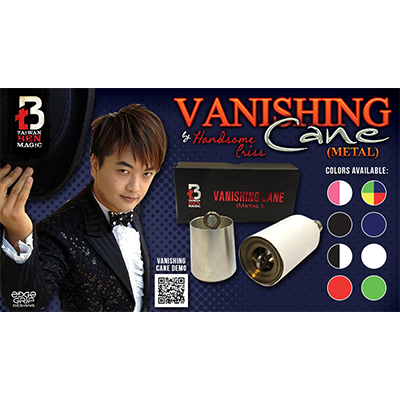 Vanishing Cane, Métal /, Rouge et Blanc par Handsome Criss et Taiwan Ben Magic