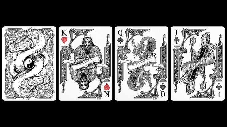 Bicycle Middle Kingdom, cartes à jouer blanches imprimées par US Card Magic Co