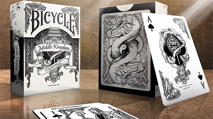 Bicycle Middle Kingdom, cartes à jouer blanches imprimées par US Card Magic Co