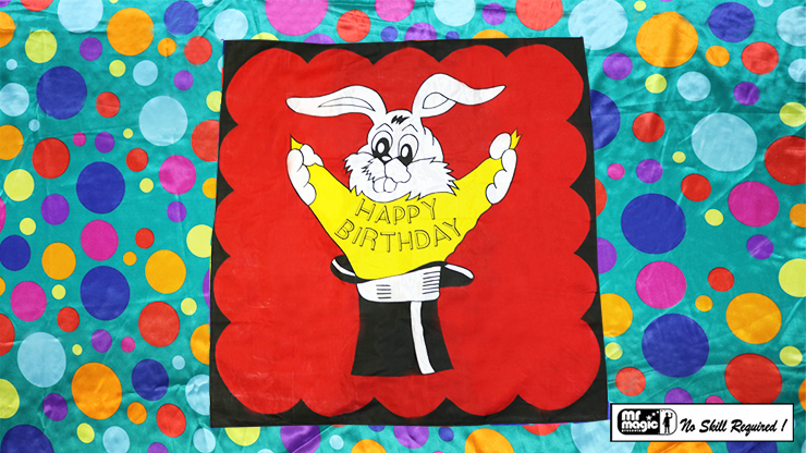 Bag to 'Happy Birthday' Silk, 36 inch x 36 inch by Mr. Magic, on sale