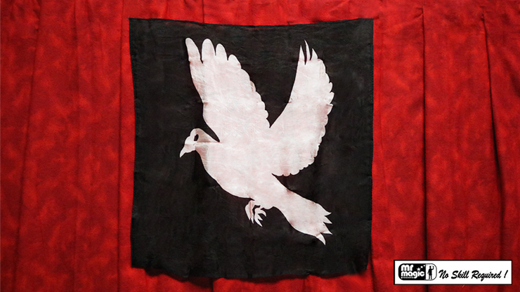 Production Silk Dove Print 16 inch x 15 inch by Mr. Magic