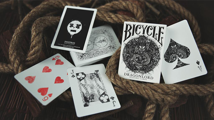 Cartes à jouer Bicycle Dragonlord White Edition, comprend 5 cartes Gaff