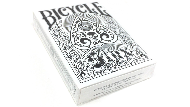 Cartes à jouer Bicycle Styx, blanches par US Card Magic Company