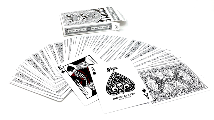 Cartes à jouer Bicycle Styx, blanches par US Card Magic Company