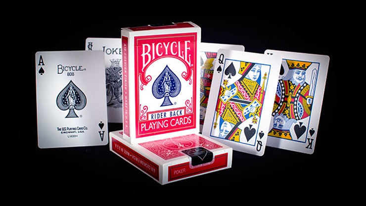 Cartes à jouer Bicycle Rider Back dans un étui mixte rouge/bleu par USPCC
