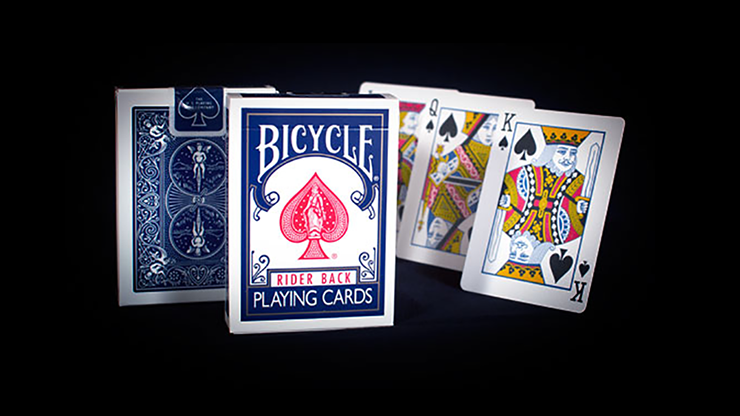 Cartes à jouer Bicycle Rider Back dans un étui mixte rouge/bleu par USPCC