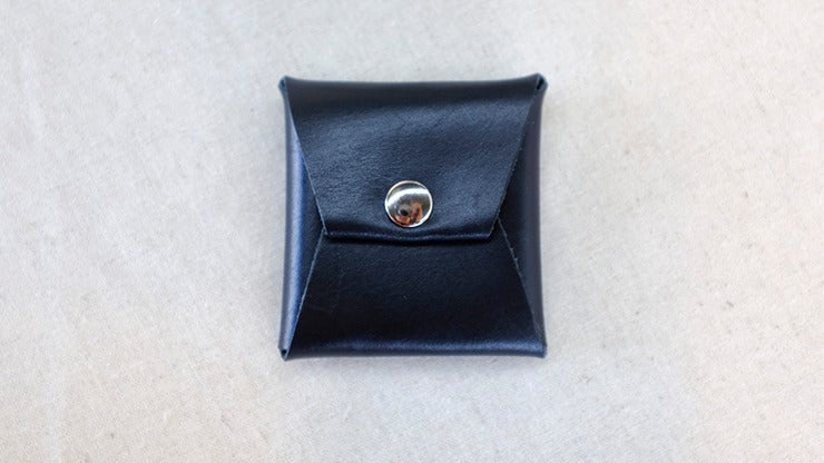 Square Coin case, Black Leather by Gentle Magic