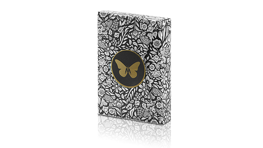 Cartes à jouer papillon en édition limitée marquées, noir et or par Ondrej Psenicka