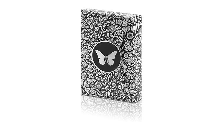 Limited Edition Butterfly Playing Cards Marked, Black and Silver by Ondrej Psenicka