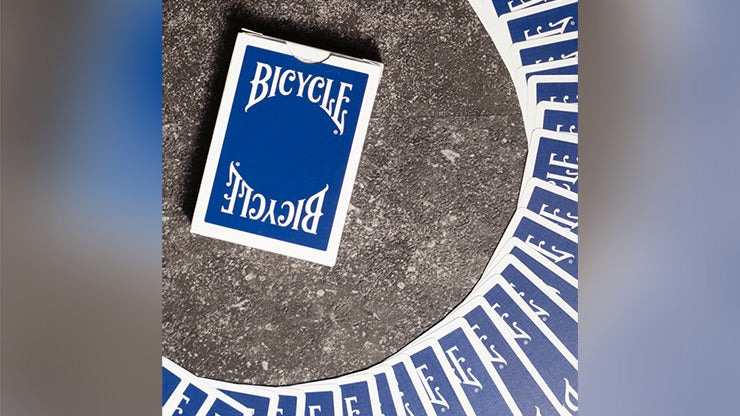 Dos d'insigne de vélo, cartes à jouer bleues
