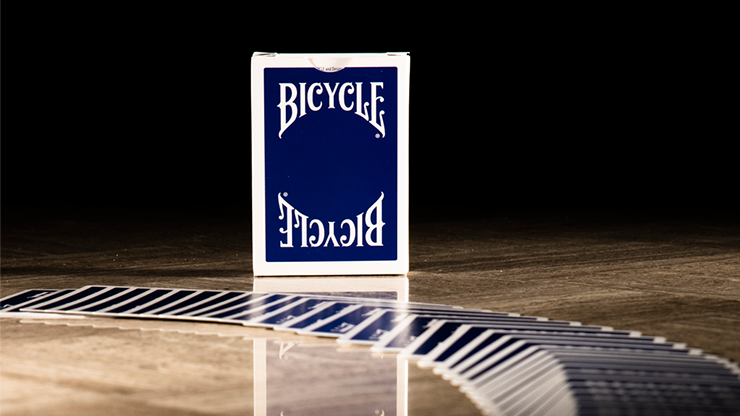 Dos d'insigne de vélo, cartes à jouer bleues