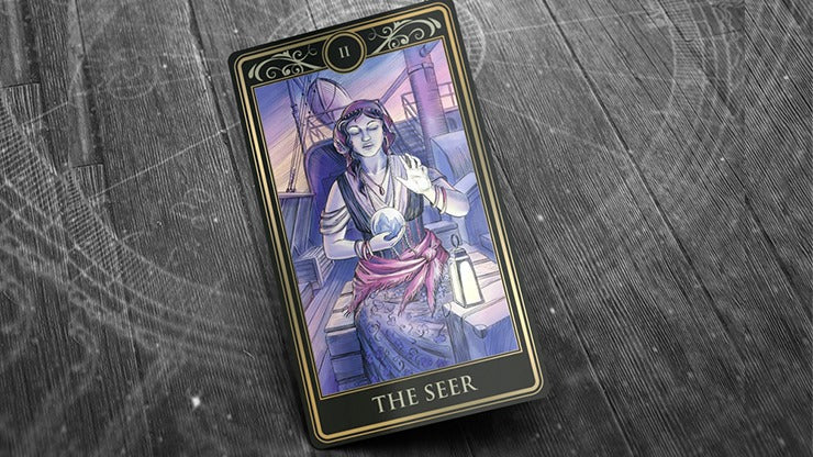 Cartes de tarot Titanic de luxe, boîte en bois et carte d'embarquement