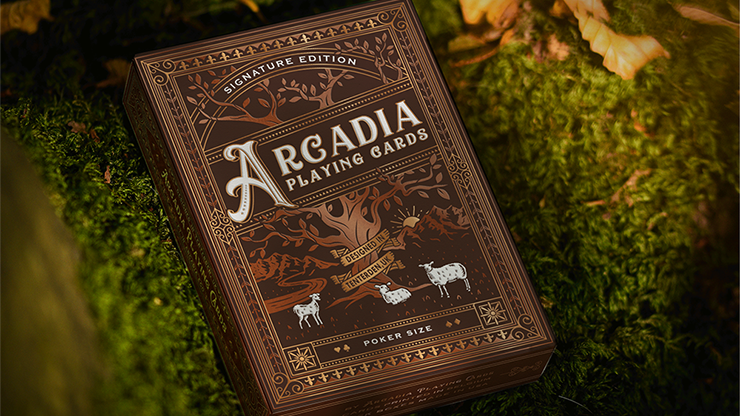 The Arcadia Signature Edition, cartes à jouer marron par Arcadia Playing Cards