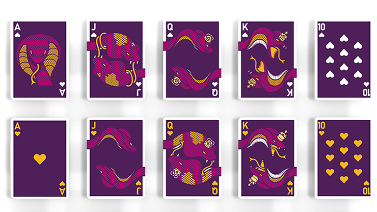 Le Serpent, Cartes à Jouer Violettes