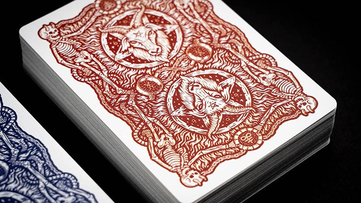 666 cartes à jouer rouges par Riffle Shuffle