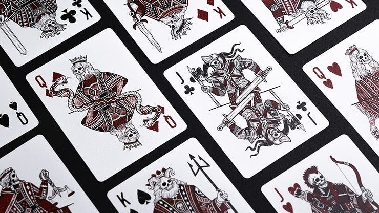 666 cartes à jouer rouges par Riffle Shuffle