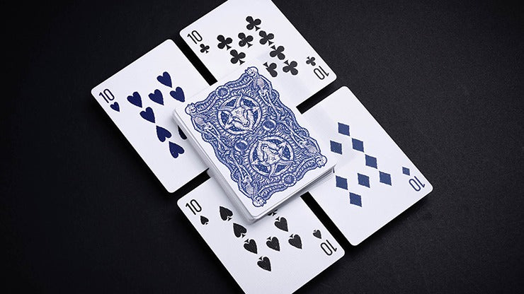 666 cartes à jouer bleues par Riffle Shuffle