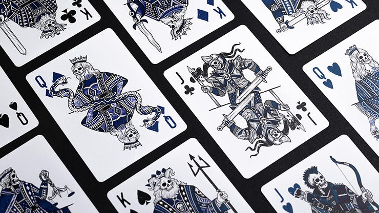 666 cartes à jouer bleues par Riffle Shuffle