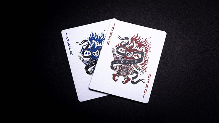 666 cartes à jouer bleues par Riffle Shuffle