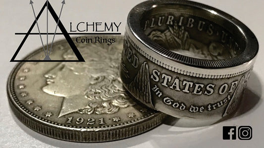 Kennedy Half Dollar Ring, Size: 9.5 by Alchemy Coin Rings