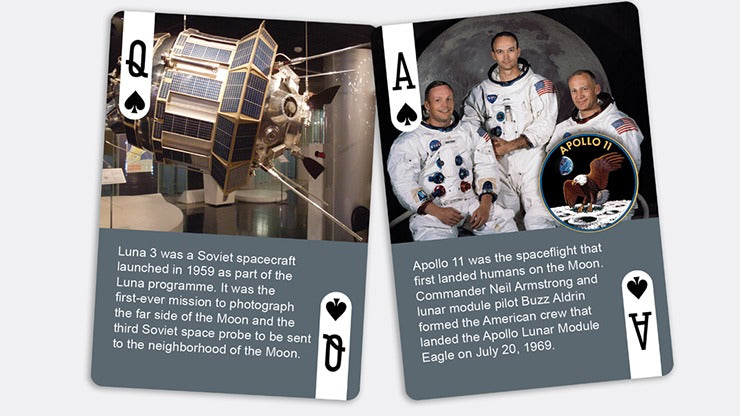 Histoire des cartes à jouer de la course spatiale