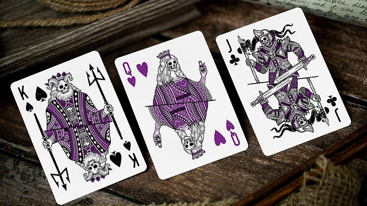 666 cartes à jouer violettes par Riffle Shuffle