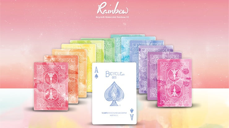 Bicycle Rainbow, Peach Playing Cards by TCC