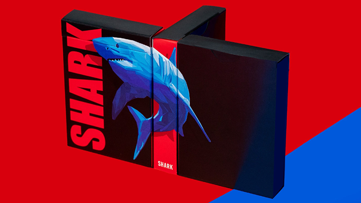 6 cartes à jouer Shark, étui gratuit de 6 boîtes inclus par Riffle Shuffle