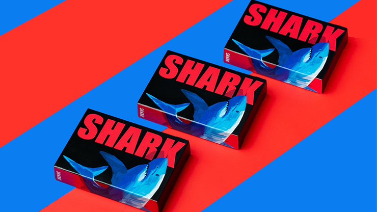 6 cartes à jouer Shark, étui gratuit de 6 boîtes inclus par Riffle Shuffle