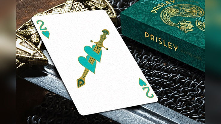 Paisley Royals, Teal Playing Cards by Dutch Card House Company*